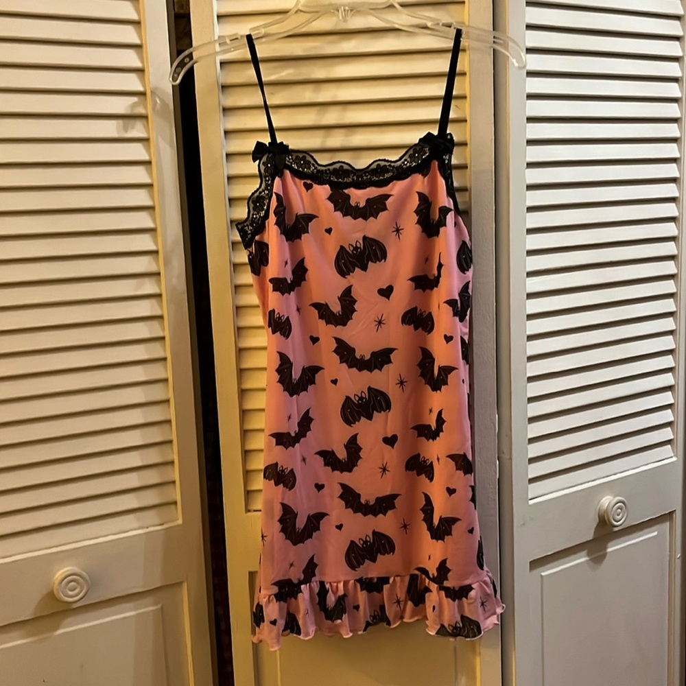 NWT The Grabe Girls Pink and Black Bat Dress Size XL